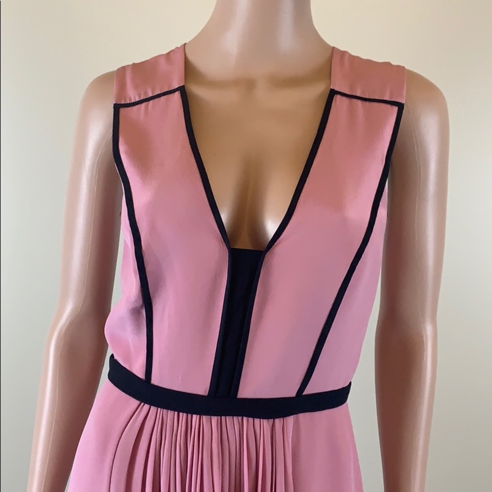 Victoria Beckham contrast trim pleated dress Sz4 - Picture 4 of 7